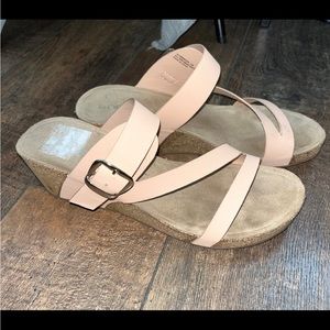 Annie Comfort Pink Wedge Sandals Size 11